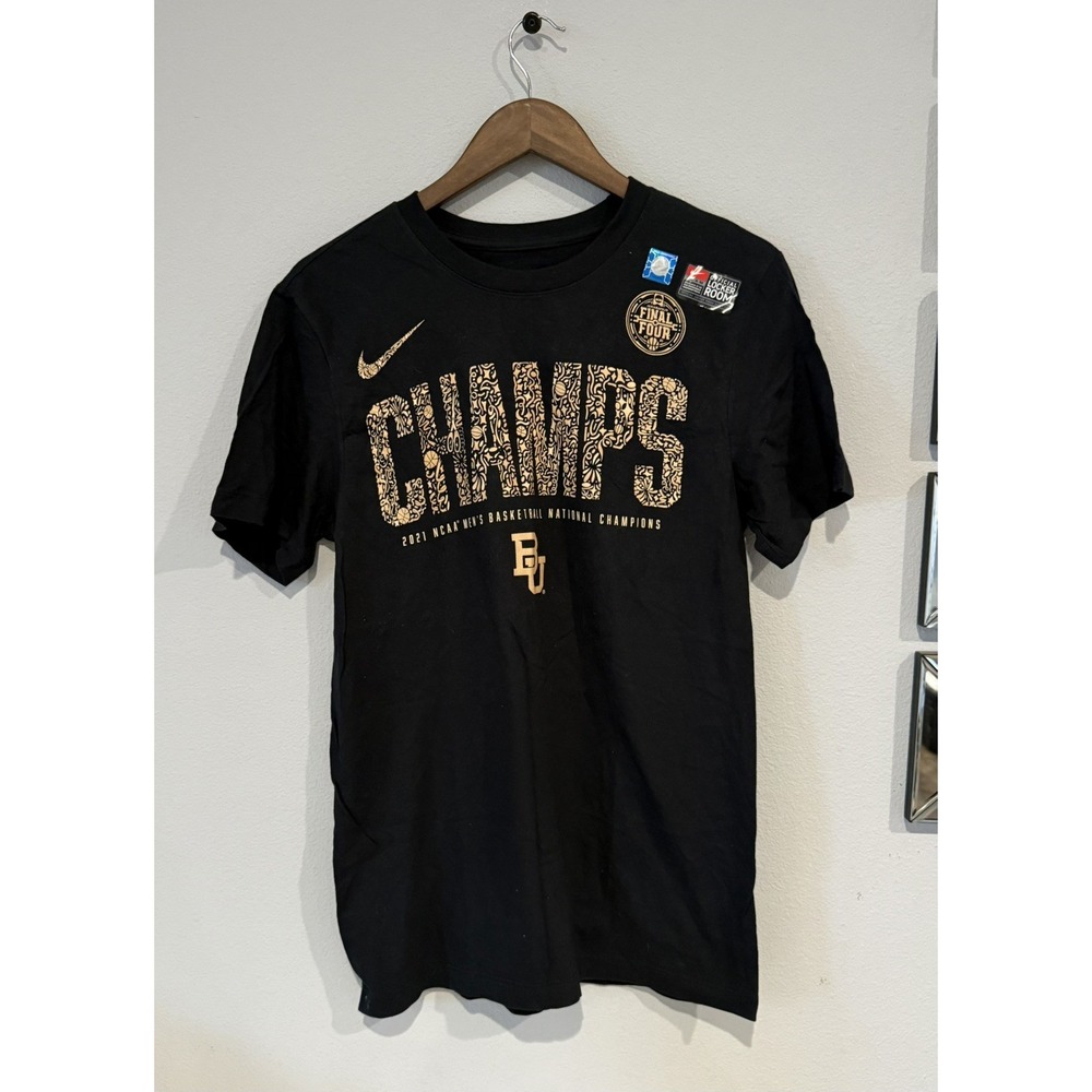 Nike‎ Baylor Bears 2021 NCAA Basketball Champions T-Shirt Men's Small NEW